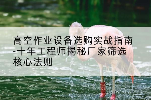 高阳剪叉式升降机厂家-高空作业设备选购实战指南-十年工程师揭秘厂家筛选核心法则