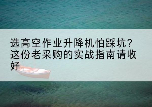高阳高空作业升降机厂家推荐-选高空作业升降机怕踩坑？这份老采购的实战指南请收好